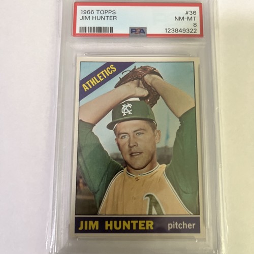 1966 topps catfish hunter - hunter, #36