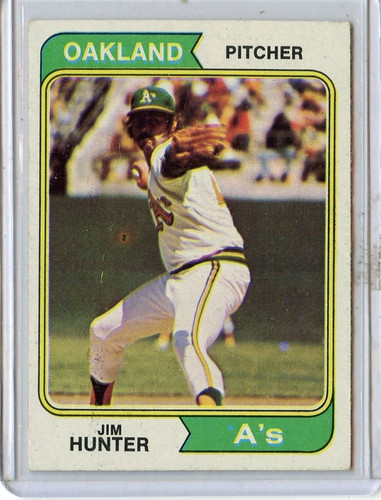 1974 topps jim catfish - catfish, hunter